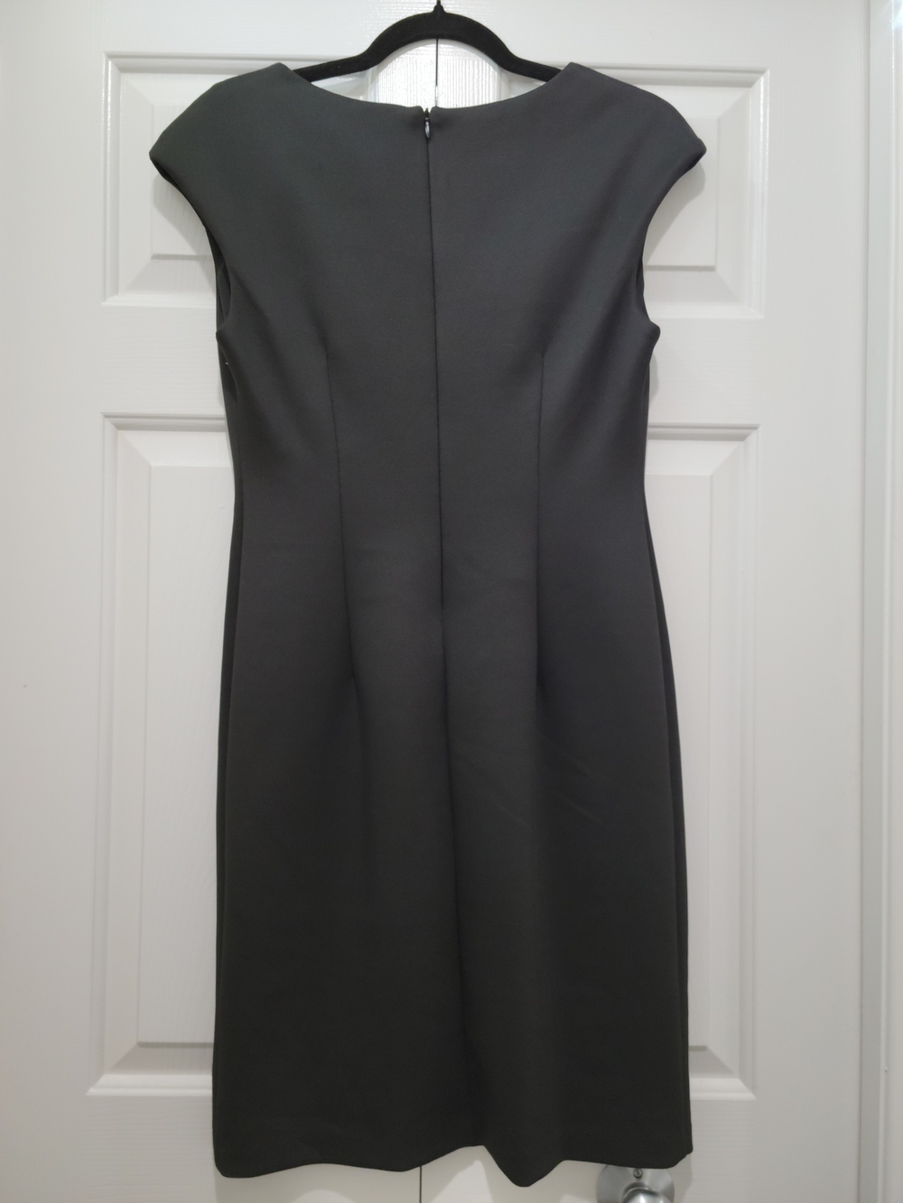 connected apparel Black Midi Dress with Silver Floral Embroidery - Picture 7 of 11